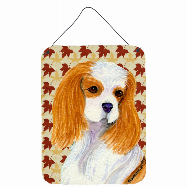 Fall Leaves Design with Dog Wall or Door Hanging Prints - 615872618071