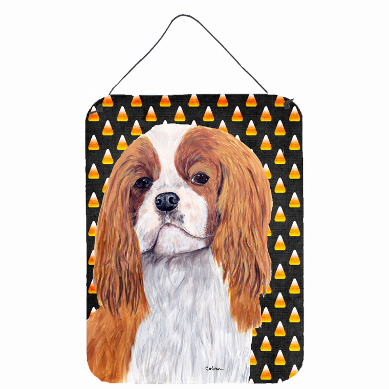 Candy Corn Halloween Design with Dog Wall or Door Hanging Prints - 615872615643