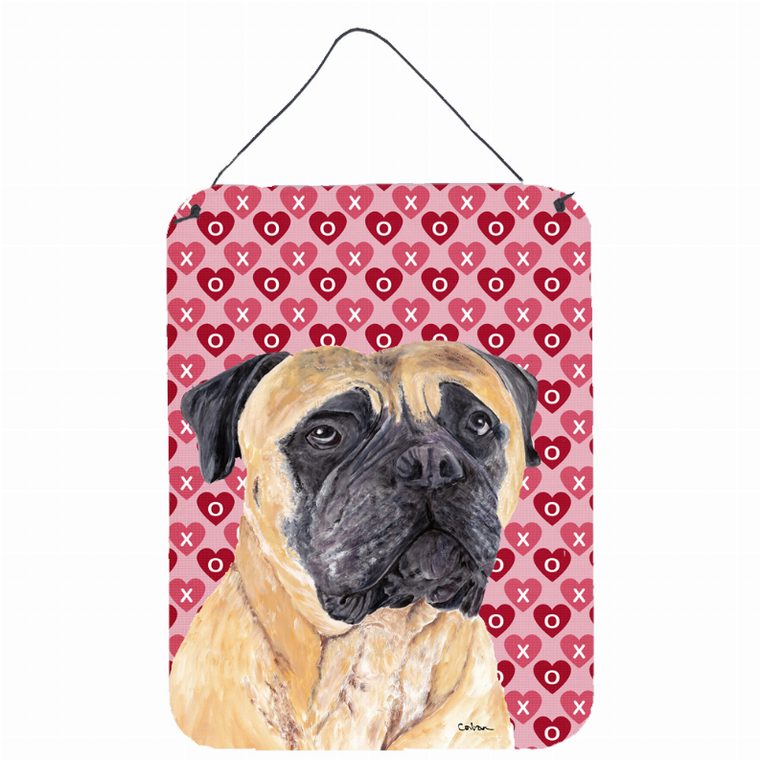 Hearts Love and Valentine's Day Design with Dog Wall or Door Hanging Prints - 615872617784