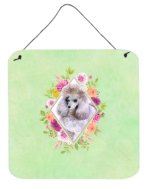 Flowers Design with Dog Wall or Door Hanging Prints - 194030073346