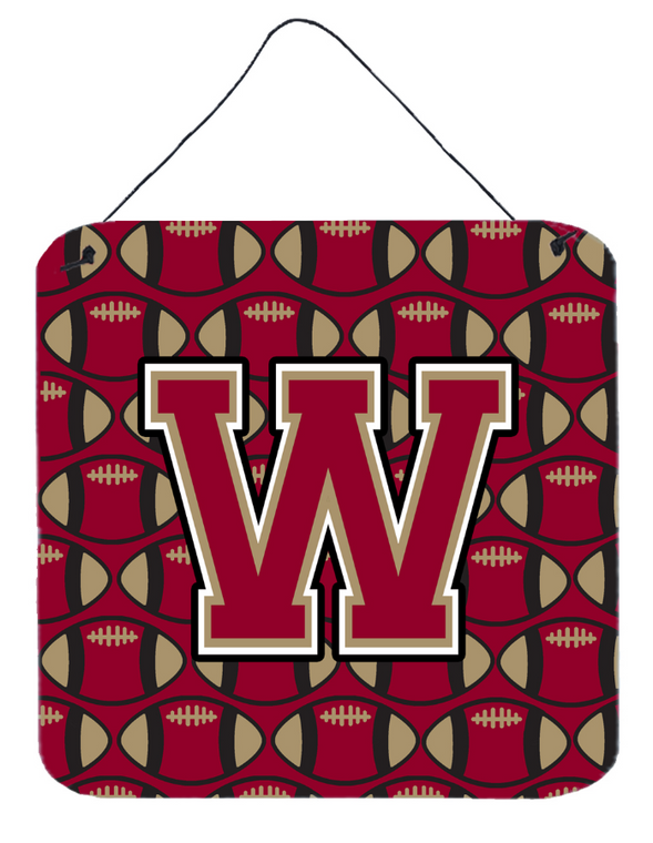 Monogram Letter Football Wall or Door Hanging Prints - 638508303806