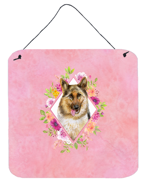 Flowers Design with Dog Wall or Door Hanging Prints - 194030071472