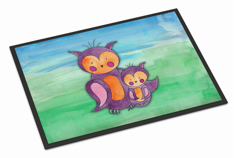 Owl Art Watercolor Indoor or Outdoor Mat - 638508846808