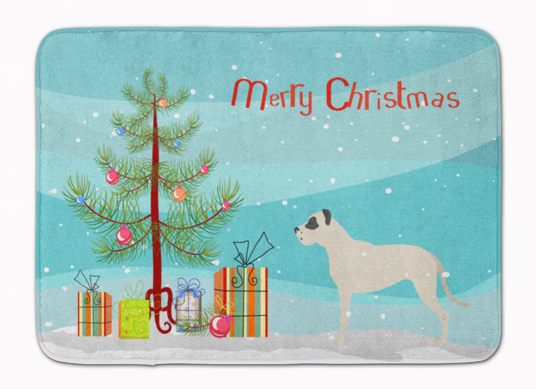 Merry Christmas Tree Dog Art Machine Washable Memory Foam Mat - 638508642462