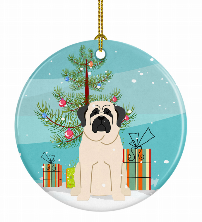 Christmas Tree and Dog on Ceramic Ornament - 652259328000