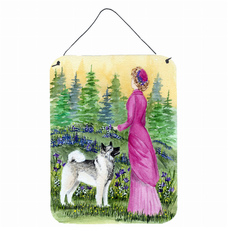 Lady with her Dog Wall or Door Hanging Prints - 615872610167