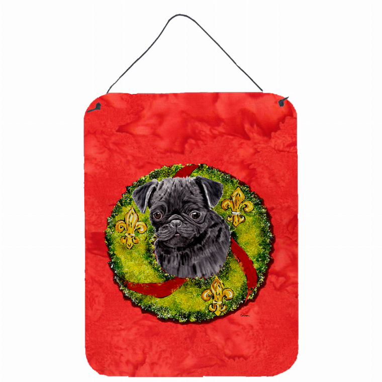 Christmas Wreath Design with Dog Wall or Door Hanging Prints - 615872606658