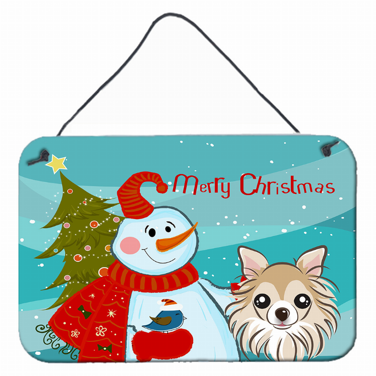 Snowman with Dog Art Wall or Door Hanging Prints - 638508132666