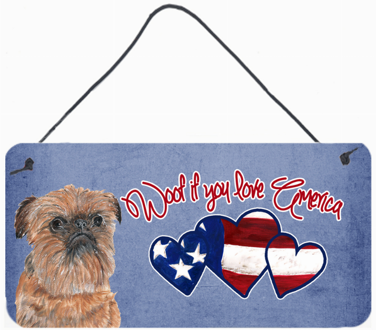 Woof If You Love America Dog Artwork Wall or Door Hanging Prints - 615872936533