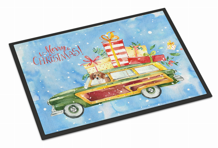 Christmas Dog in Car Mat - 652259291359
