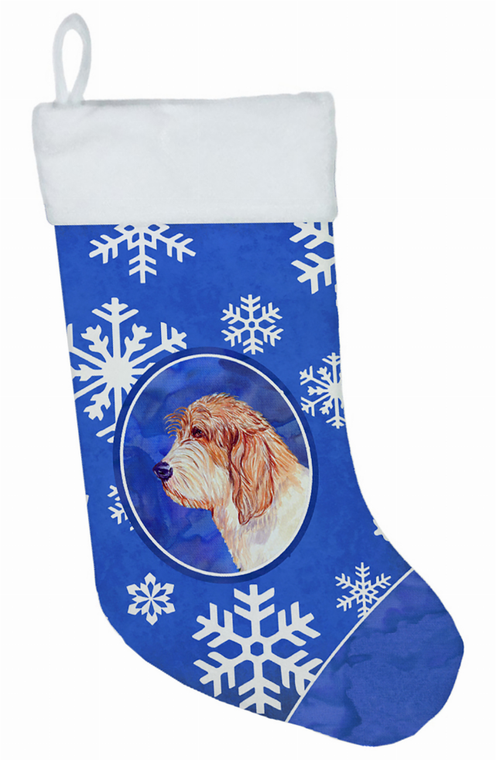 Dog and Winter Snowflakes Christmas Stocking - 705332017886