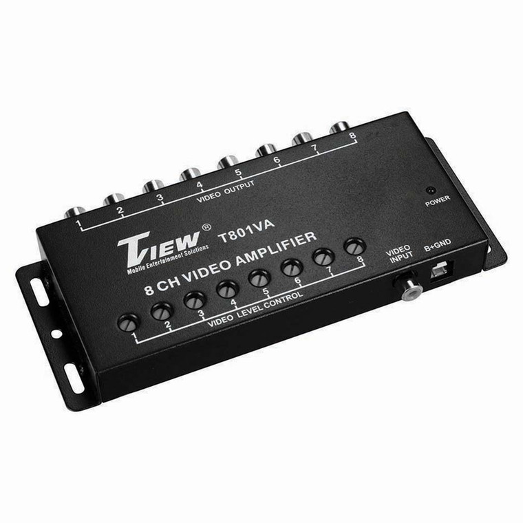 T-view 8 Channel Car Video Amplifier - Connect Up To 8 Monitors - 881314181971