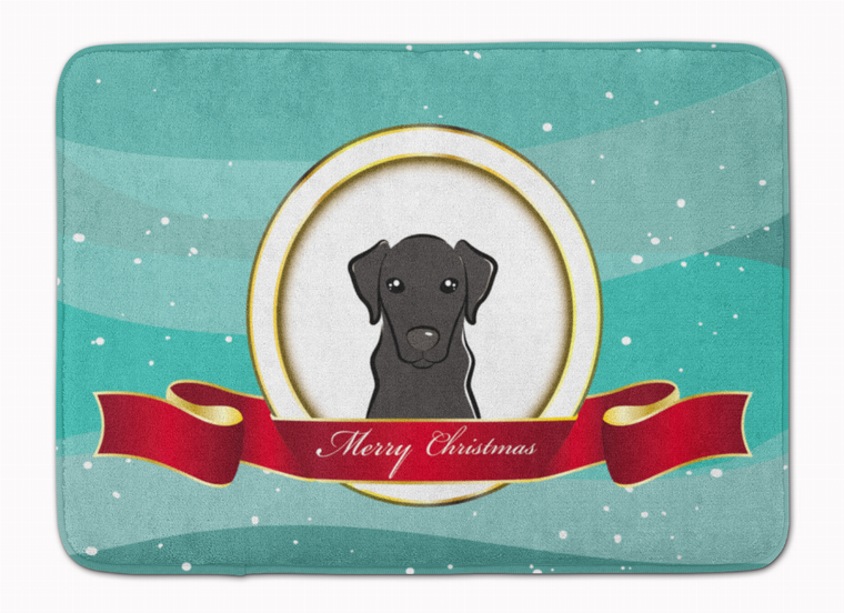 Merry Christmas Dog Art Machine Washable Memory Foam Mat - 638508633194