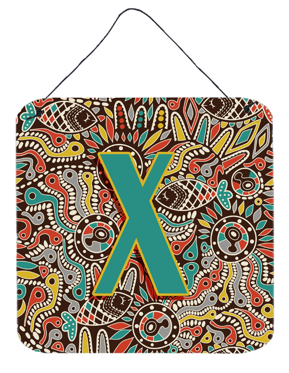 Retro Tribal Alphabet Initial Wall or Door Hanging Prints - 615872986583