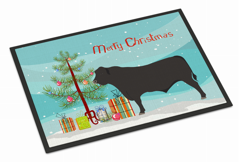 Cow Art Christmas Indoor or Outdoor Mat - 652259117055