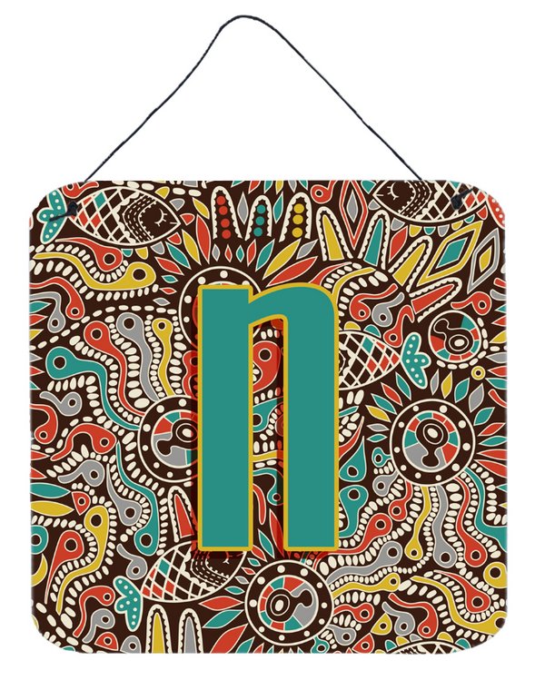 Retro Tribal Alphabet Initial Wall or Door Hanging Prints - 615872986484
