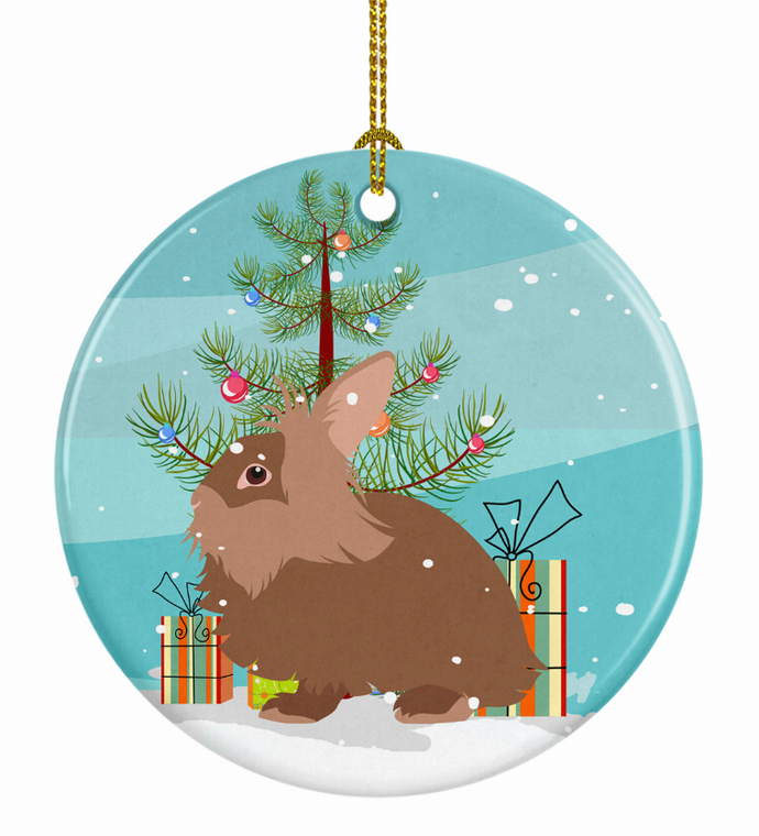 Rabbit Christmas Ceramic Ornament - 652259330713