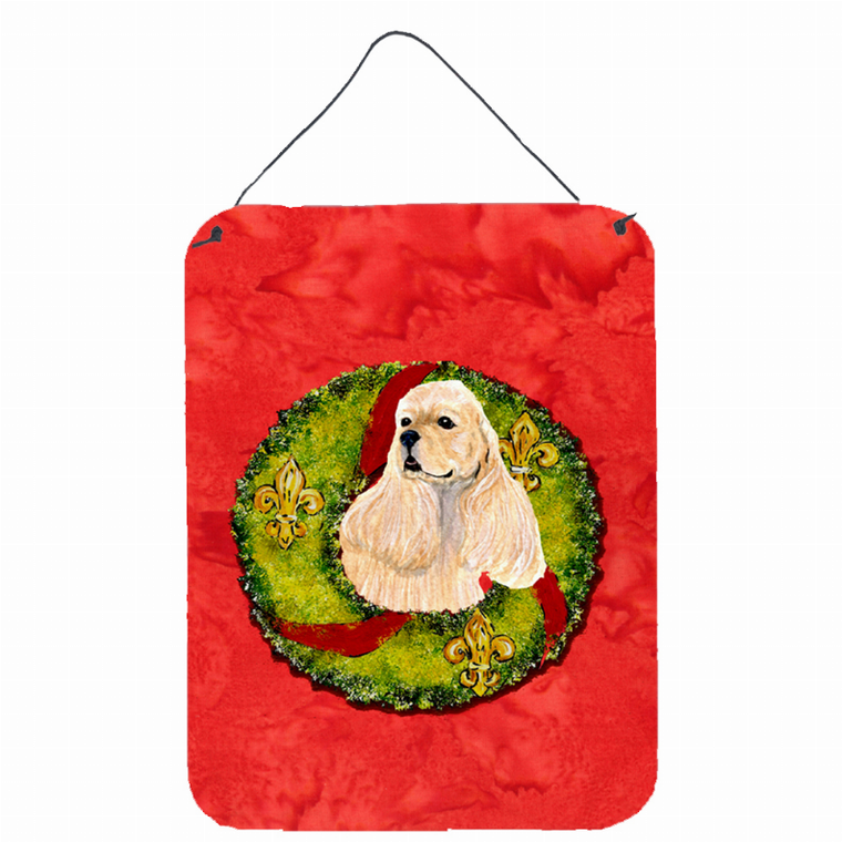 Christmas Wreath Design with Dog Wall or Door Hanging Prints - 615872609208