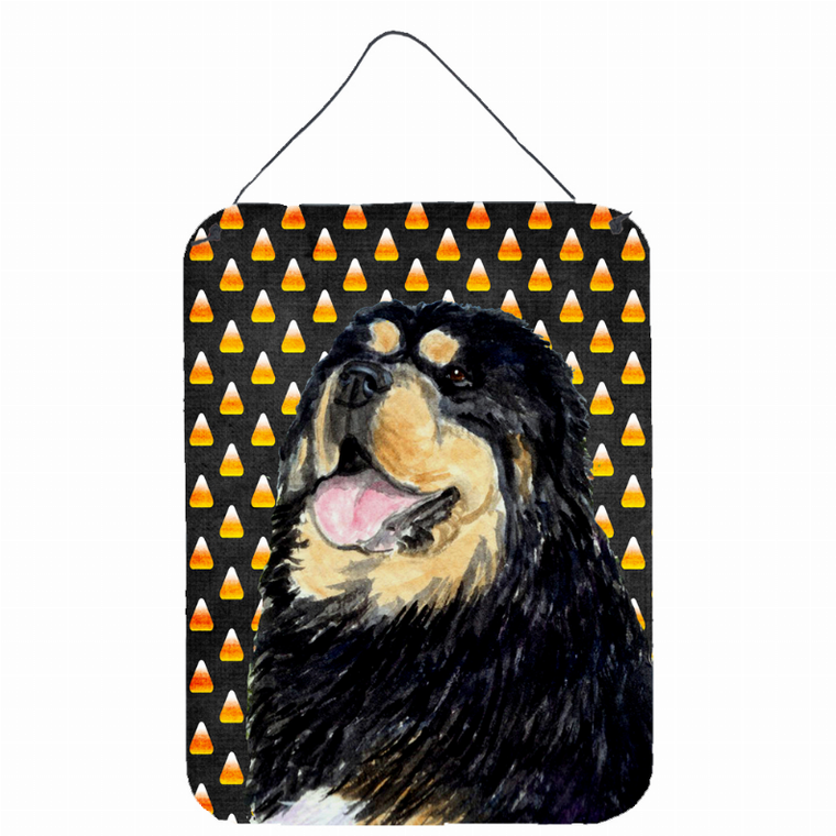 Candy Corn Halloween Design with Dog Wall or Door Hanging Prints - 615872616169