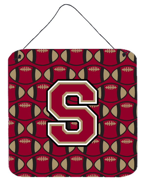 Monogram Letter Football Wall or Door Hanging Prints - 638508303769