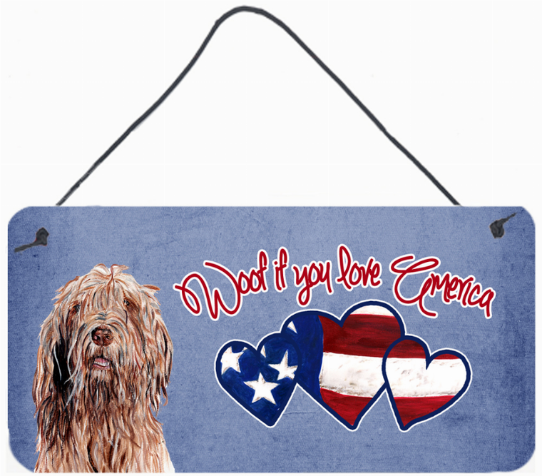 Woof If You Love America Dog Artwork Wall or Door Hanging Prints - 615872936380