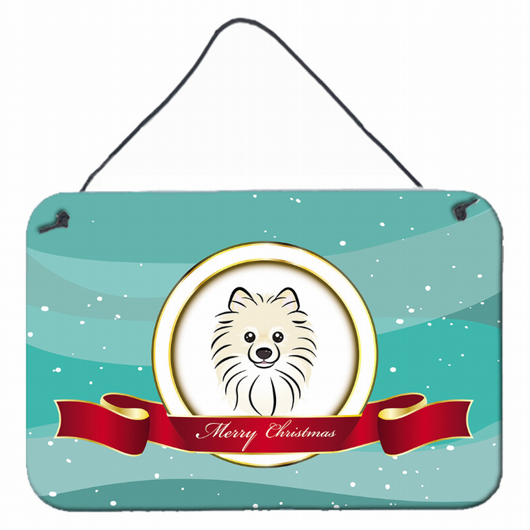 Merry Christmas Design with Dog Art Wall or Door Hanging Prints - 638508099358