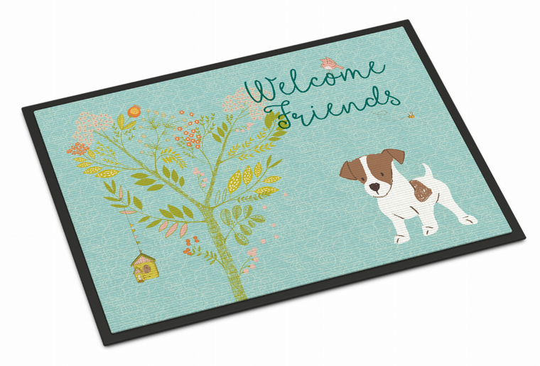 Welcome Friends Dog Art Indoor or Outdoor Mat - 638508894830
