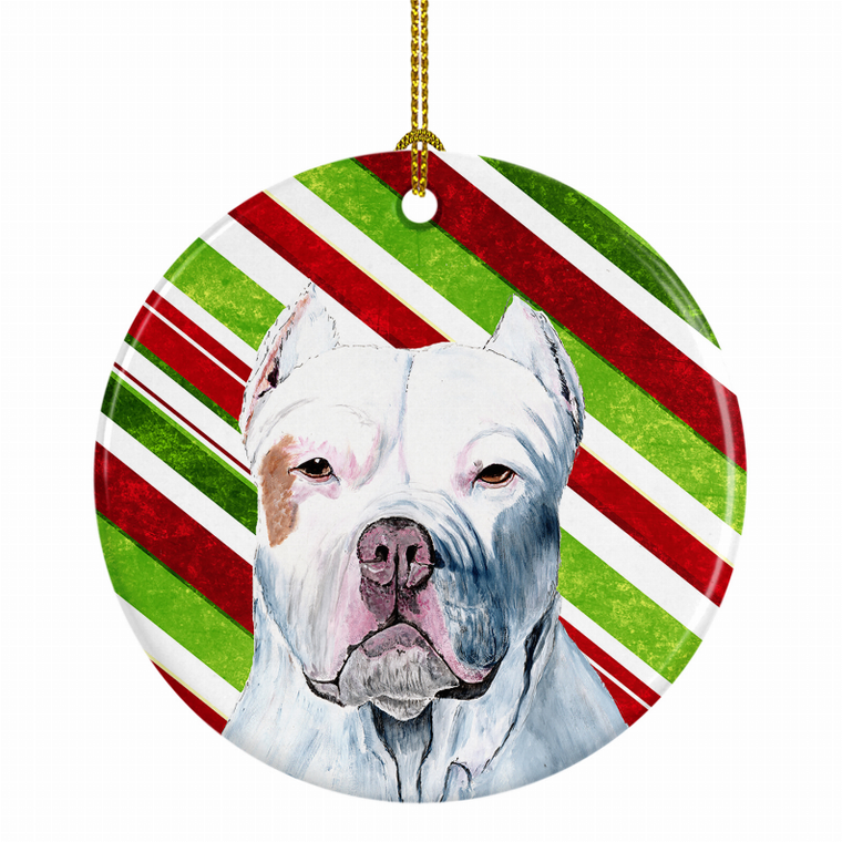 Holiday Dog on Ceramic Ornament - 615872599226