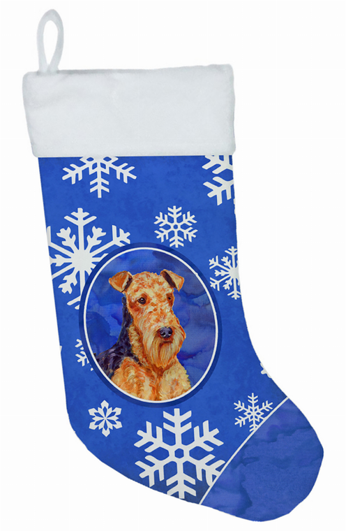 Dog and Winter Snowflakes Christmas Stocking - 705332017725