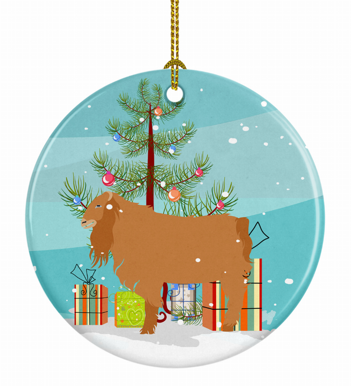 Goat Christmas Ceramic Ornament - 652259329960