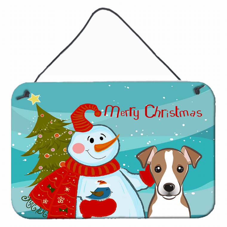 Snowman with Dog Art Wall or Door Hanging Prints - 638508132758