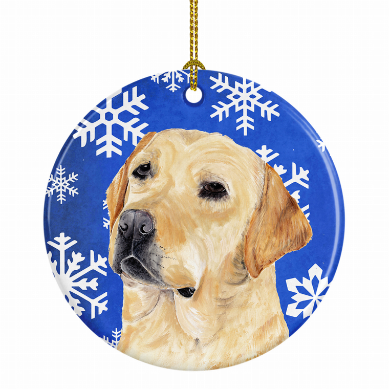 Holiday Dog on Ceramic Ornament - 615872599974