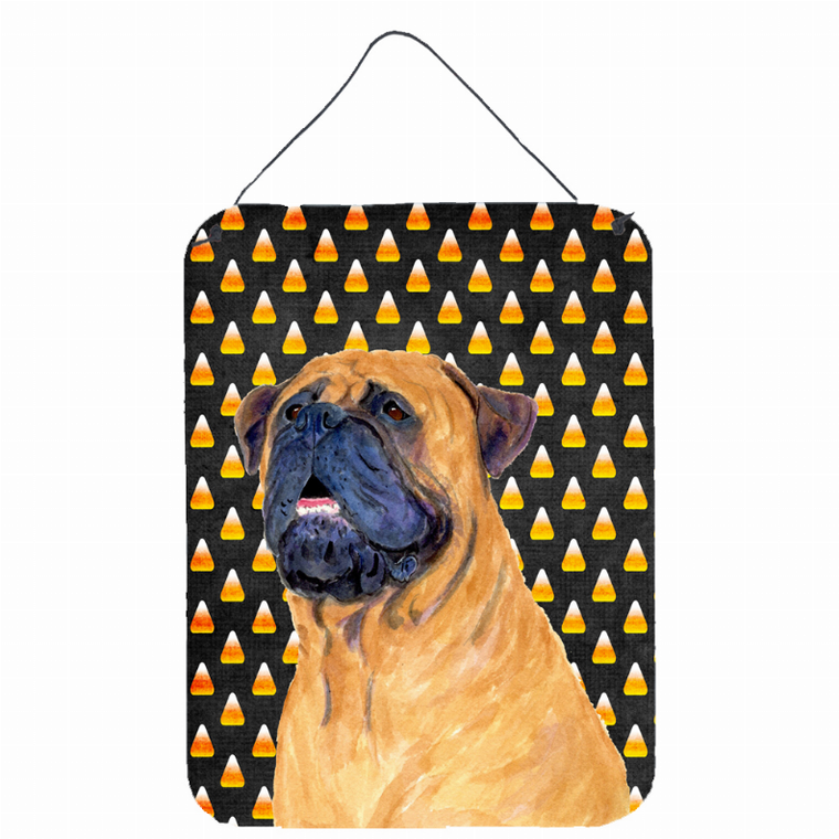 Candy Corn Halloween Design with Dog Wall or Door Hanging Prints - 615872616244