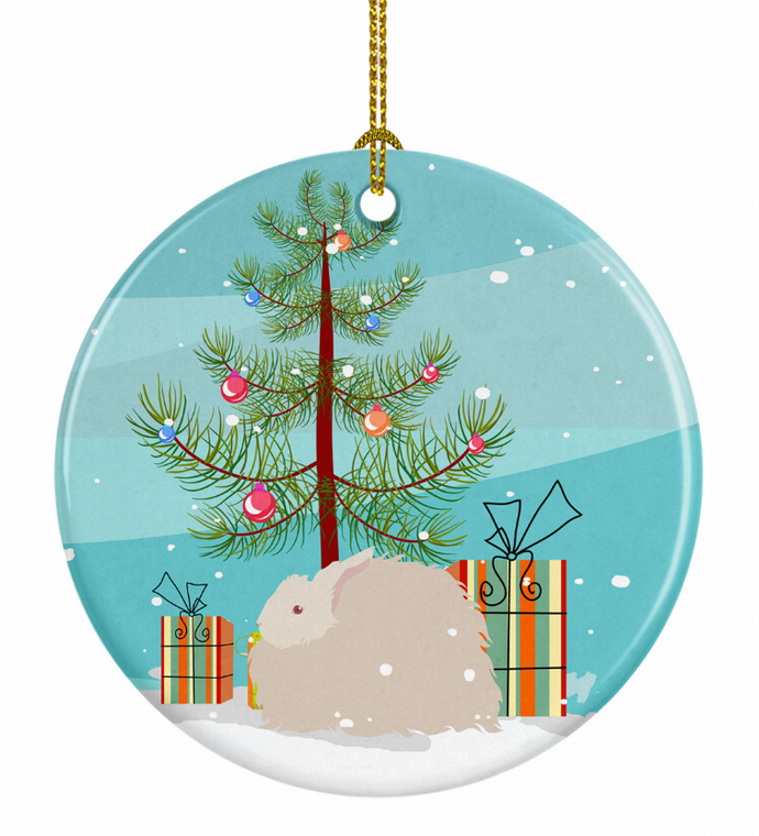 Rabbit Christmas Ceramic Ornament - 652259330706
