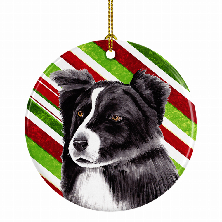 Holiday Dog on Ceramic Ornament - 615872599080