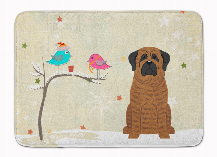 Christmas Presents Between Friends Dog Art Machine Washable Memory Foam Mat - 638508638892