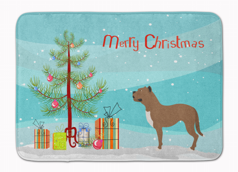 Merry Christmas Tree Dog Machine Washable Memory Foam Mat - 638508998422