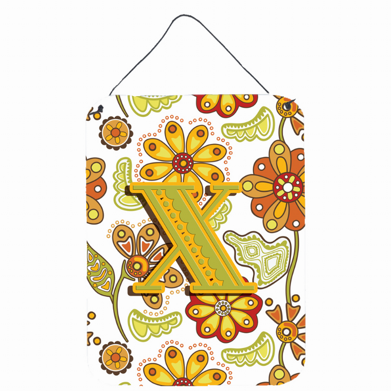 Monogram Letter Floral Wall or Door Hanging Prints - 638508028105