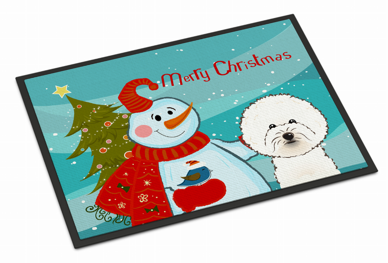Snowman Dog Art Indoor or Outdoor Mat - 638508134806