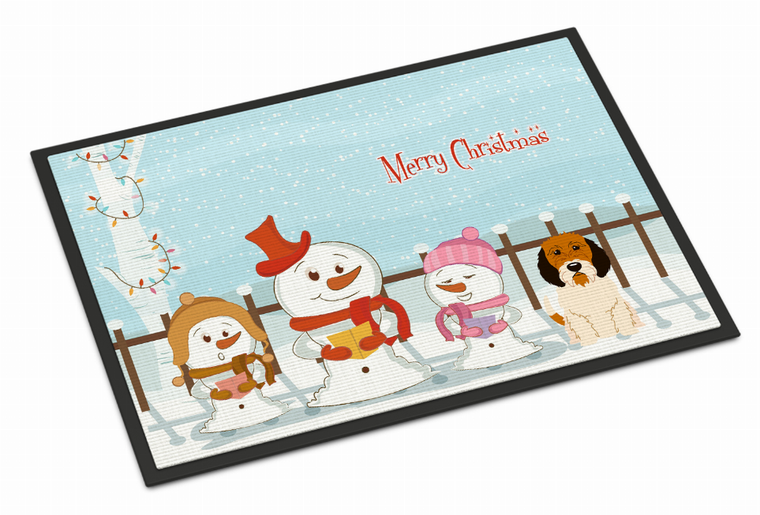 Merry Christmas Carolers Dog Art Indoor or Outdoor Mat - 638508410290