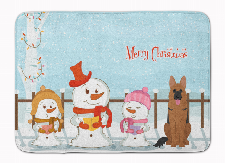 Merry Christmas Carolers Dog Art Machine Washable Memory Foam Mat - 638508638007