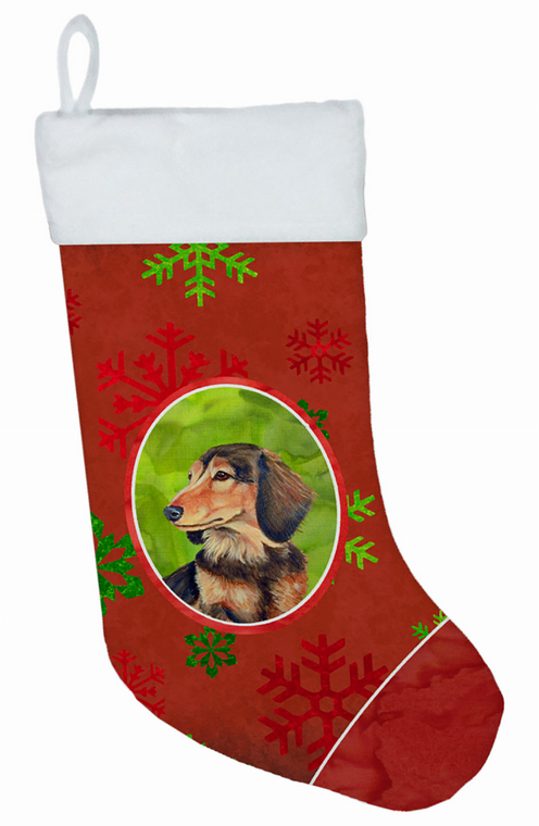 Dog and Christmas Snowflakes Christmas Stocking - 705332017374