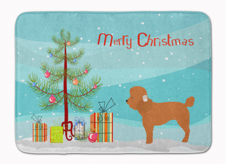 Merry Christmas Tree Dog Machine Washable Memory Foam Mat - 638508998194