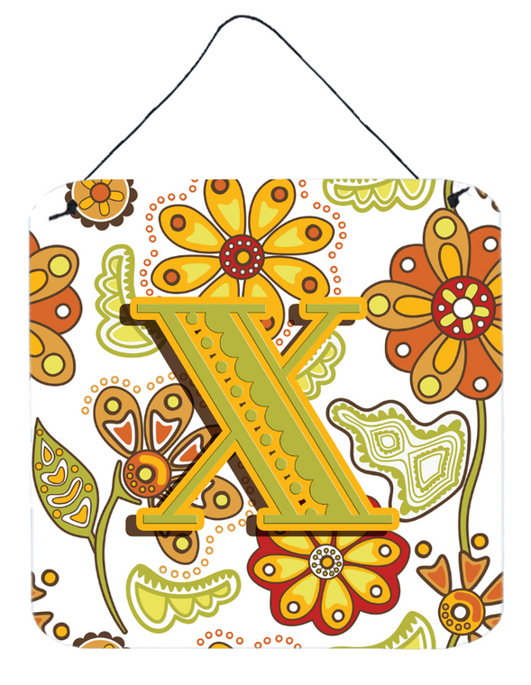 Monogram Letter Floral Wall or Door Hanging Prints - 615872983988