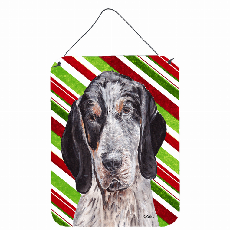 Candy Cane Holiday Christmas Design with Dog Wall or Door Hanging Prints - 615872849765