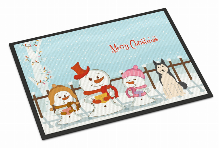 Merry Christmas Carolers Dog Art Indoor or Outdoor Mat - 638508409751