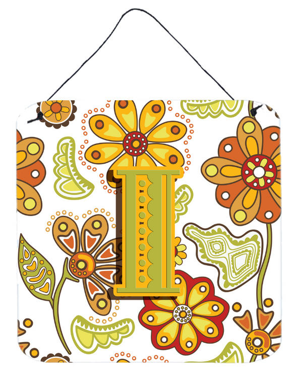 Monogram Letter Floral Wall or Door Hanging Prints - 615872983841