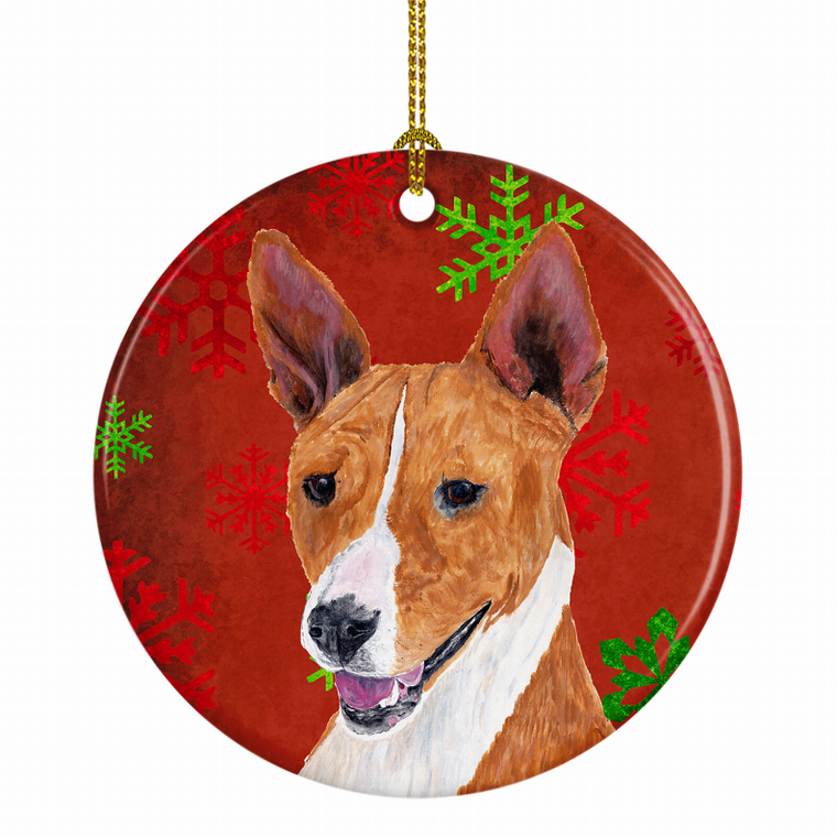 Holiday Dog on Ceramic Ornament - 615872599684