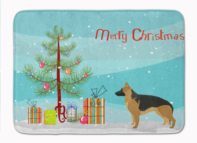 Christmas Tree Dog Art Machine Washable Memory Foam Mat - 194030038642