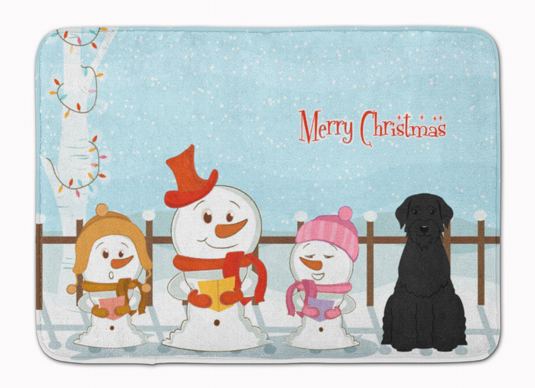 Merry Christmas Carolers Dog Art Machine Washable Memory Foam Mat - 638508637994